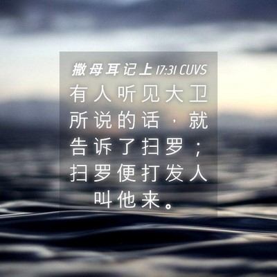 Picture 04 - 撒 母 耳 记 上 17:31 CUVS - 有 人 听 见 大 卫 所 说 的 话 ， 就 - Bible Verse Picture