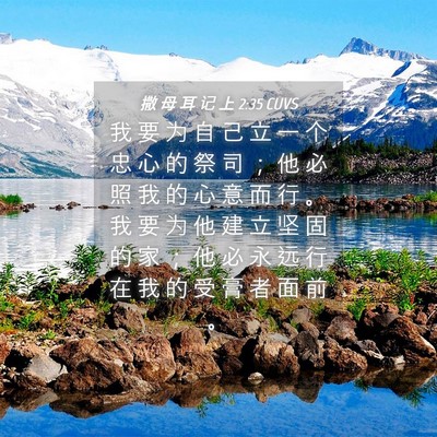 Picture 04 - 撒 母 耳 记 上 2:35 CUVS - 我 要 为 自 己 立 一 个 忠 心 的 祭 - Bible Verse Picture