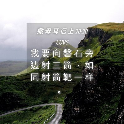 Picture 04 - 撒 母 耳 记 上 20:20 CUVS - 我 要 向 磐 石 旁 边 射 三 箭 ， 如 - Bible Verse Picture