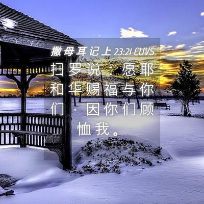 Picture 04 - 撒 母 耳 记 上 23:21 CUVS - 扫 罗 说 ： 愿 耶 和 华 赐 福 与 你 - Bible Verse Picture