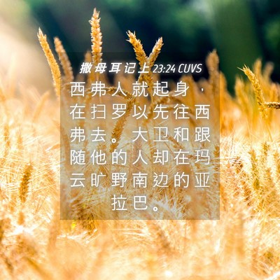 Picture 04 - 撒 母 耳 记 上 23:24 CUVS - 西 弗 人 就 起 身 ， 在 扫 罗 以 先 - Bible Verse Picture