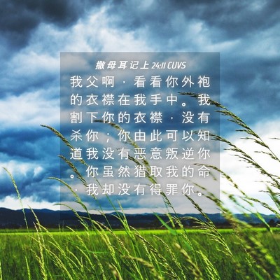 Picture 04 - 撒 母 耳 记 上 24:11 CUVS - 我 父 啊 ， 看 看 你 外 袍 的 衣 襟 - Bible Verse Picture