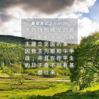 Picture 04 - 撒 母 耳 记 上 25:28 CUVS - 求 你 饶 恕 婢 女 的 罪 过 。 耶 和 - Bible Verse Picture