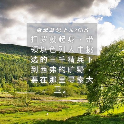 Picture 04 - 撒 母 耳 记 上 26:2 CUVS - 扫 罗 就 起 身 ， 带 领 以 色 列 人 - Bible Verse Picture