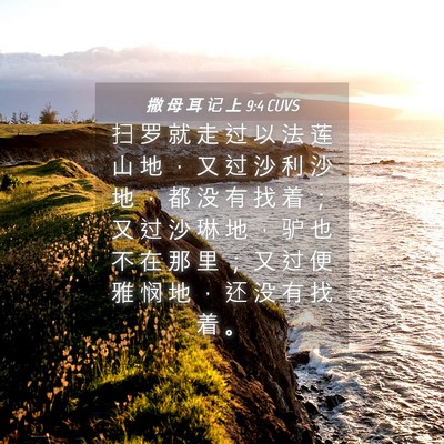 Picture 04 - 撒 母 耳 记 上 9:4 CUVS - 扫 罗 就 走 过 以 法 莲 山 地 ， 又 - Bible Verse Picture