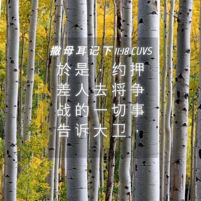 Picture 04 - 撒 母 耳 记 下 11:18 CUVS - 於 是 ， 约 押 差 人 去 将 争 战 的 - Bible Verse Picture