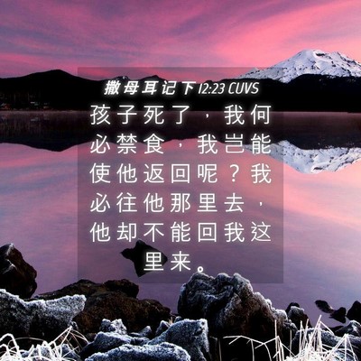 Picture 04 - 撒 母 耳 记 下 12:23 CUVS - 孩 子 死 了 ， 我 何 必 禁 食 ， 我 - Bible Verse Picture