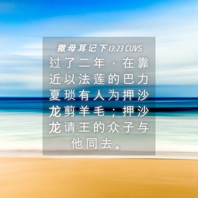 Picture 04 - 撒 母 耳 记 下 13:23 CUVS - 过 了 二 年 ， 在 靠 近 以 法 莲 的 - Bible Verse Picture