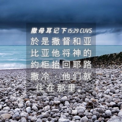 Picture 04 - 撒 母 耳 记 下 15:29 CUVS - 於 是 撒 督 和 亚 比 亚 他 将 神 的 - Bible Verse Picture