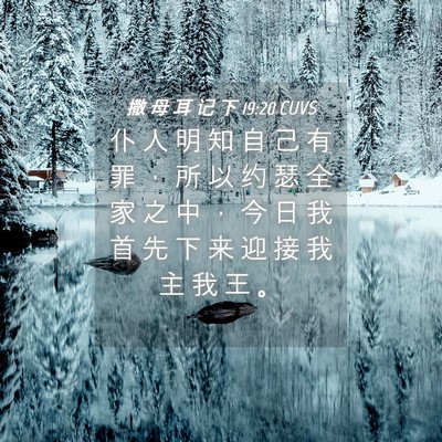 Picture 04 - 撒 母 耳 记 下 19:20 CUVS - 仆 人 明 知 自 己 有 罪 ， 所 以 约 - Bible Verse Picture