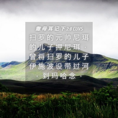 Picture 04 - 撒 母 耳 记 下 2:8 CUVS - 扫 罗 的 元 帅 尼 珥 的 儿 子 押 尼 - Bible Verse Picture
