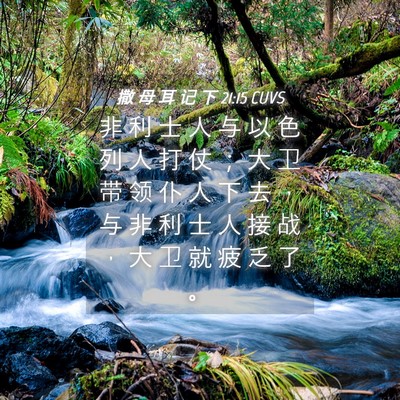 Picture 04 - 撒 母 耳 记 下 21:15 CUVS - 非 利 士 人 与 以 色 列 人 打 仗 ； - Bible Verse Picture