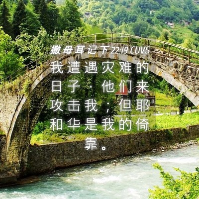 Picture 04 - 撒 母 耳 记 下 22:19 CUVS - 我 遭 遇 灾 难 的 日 子 ， 他 们 来 - Bible Verse Picture