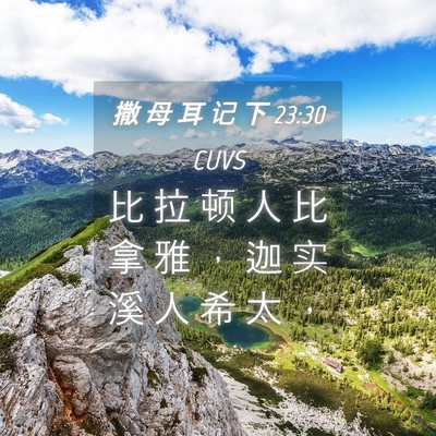 Picture 04 - 撒 母 耳 记 下 23:30 CUVS - 比 拉 顿 人 比 拿 雅 ， 迦 实 溪 人 - Bible Verse Picture