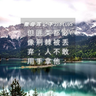 Picture 04 - 撒 母 耳 记 下 23:6 CUVS - 但 匪 类 都 必 像 荆 棘 被 丢 弃 ； - Bible Verse Picture