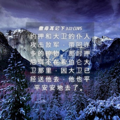 Picture 04 - 撒 母 耳 记 下 3:22 CUVS - 约 押 和 大 卫 的 仆 人 攻 击 敌 军 - Bible Verse Picture