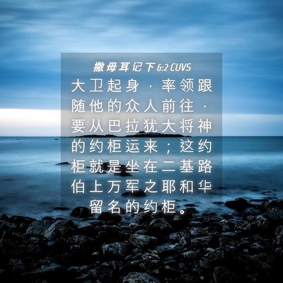 Picture 04 - 撒 母 耳 记 下 6:2 CUVS - 大 卫 起 身 ， 率 领 跟 随 他 的 众 - Bible Verse Picture