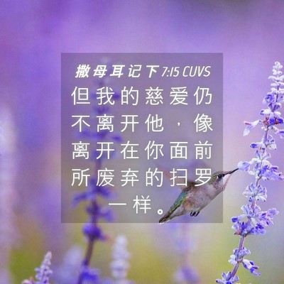 Picture 04 - 撒 母 耳 记 下 7:15 CUVS - 但 我 的 慈 爱 仍 不 离 开 他 ， 像 - Bible Verse Picture