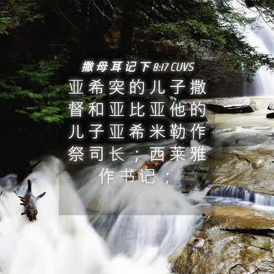 Picture 04 - 撒 母 耳 记 下 8:17 CUVS - 亚 希 突 的 儿 子 撒 督 和 亚 比 亚 - Bible Verse Picture