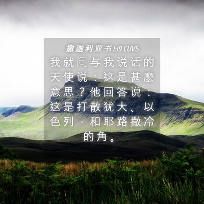 Picture 04 - 撒 迦 利 亚 书 1:19 CUVS - 我 就 问 与 我 说 话 的 天 使 说 ： - Bible Verse Picture
