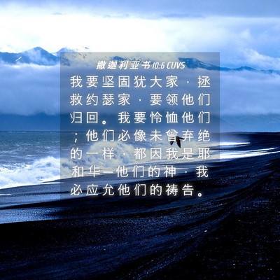 Picture 04 - 撒 迦 利 亚 书 10:6 CUVS - 我 要 坚 固 犹 大 家 ， 拯 救 约 瑟 - Bible Verse Picture