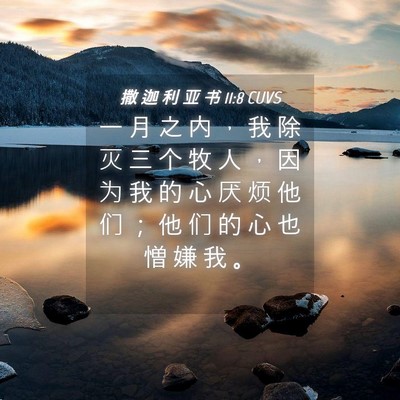 Picture 04 - 撒 迦 利 亚 书 11:8 CUVS - 一 月 之 内 ， 我 除 灭 三 个 牧 人 - Bible Verse Picture