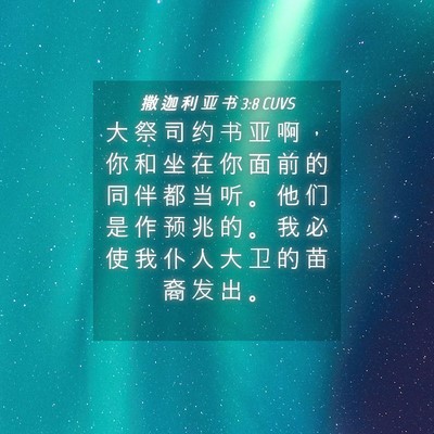 Picture 04 - 撒 迦 利 亚 书 3:8 CUVS - 大 祭 司 约 书 亚 啊 ， 你 和 坐 在 - Bible Verse Picture