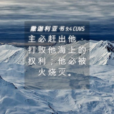 Picture 04 - 撒 迦 利 亚 书 9:4 CUVS - 主 必 赶 出 他 ， 打 败 他 海 上 的 - Bible Verse Picture