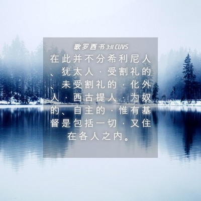 Picture 04 - 歌 罗 西 书 3:11 CUVS - 在 此 并 不 分 希 利 尼 人 、 犹 太 - Bible Verse Picture
