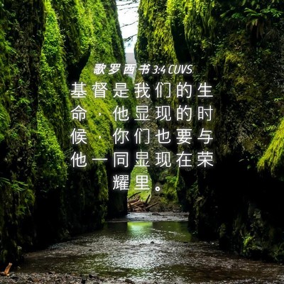 Picture 04 - 歌 罗 西 书 3:4 CUVS - 基 督 是 我 们 的 生 命 ， 他 显 现 - Bible Verse Picture