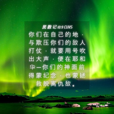 Picture 04 - 民 数 记 10:9 CUVS - 你 们 在 自 己 的 地 ， 与 欺 压 你 - Bible Verse Picture