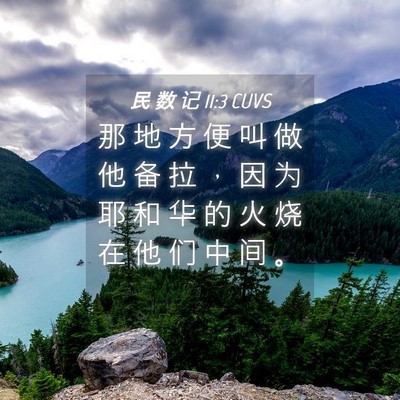 Picture 04 - 民 数 记 11:3 CUVS - 那 地 方 便 叫 做 他 备 拉 ， 因 为 - Bible Verse Picture