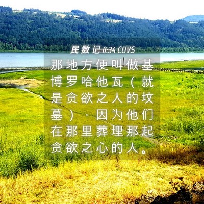 Picture 04 - 民 数 记 11:34 CUVS - 那 地 方 便 叫 做 基 博 罗 哈 他 瓦 - Bible Verse Picture