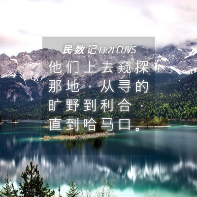 Picture 04 - 民 数 记 13:21 CUVS - 他 们 上 去 窥 探 那 地 ， 从 寻 的 - Bible Verse Picture