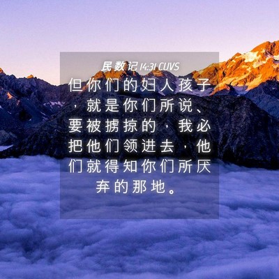 Picture 04 - 民 数 记 14:31 CUVS - 但 你 们 的 妇 人 孩 子 ， 就 是 你 - Bible Verse Picture