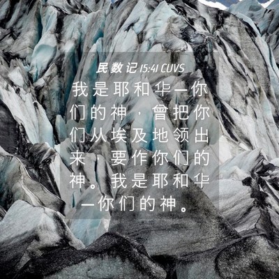 Picture 04 - 民 数 记 15:41 CUVS - 我 是 耶 和 华 ─ 你 们 的 神 ， 曾 - Bible Verse Picture