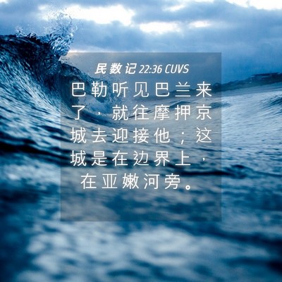 Picture 04 - 民 数 记 22:36 CUVS - 巴 勒 听 见 巴 兰 来 了 ， 就 往 摩 - Bible Verse Picture
