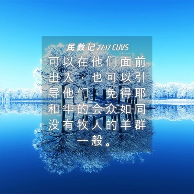 Picture 04 - 民 数 记 27:17 CUVS - 可 以 在 他 们 面 前 出 入 ， 也 可 - Bible Verse Picture