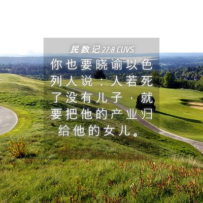 Picture 04 - 民 数 记 27:8 CUVS - 你 也 要 晓 谕 以 色 列 人 说 ： 人 - Bible Verse Picture
