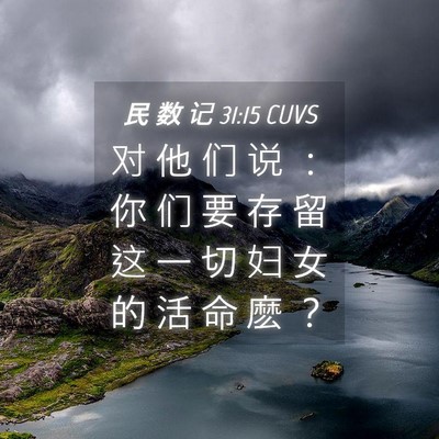 Picture 04 - 民 数 记 31:15 CUVS - 对 他 们 说 ： 你 们 要 存 留 这 一 - Bible Verse Picture