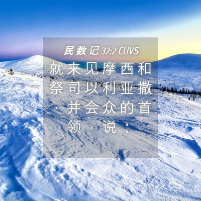 Picture 04 - 民 数 记 32:2 CUVS - 就 来 见 摩 西 和 祭 司 以 利 亚 撒 - Bible Verse Picture