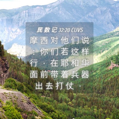 Picture 04 - 民 数 记 32:20 CUVS - 摩 西 对 他 们 说 ： 你 们 若 这 样 - Bible Verse Picture