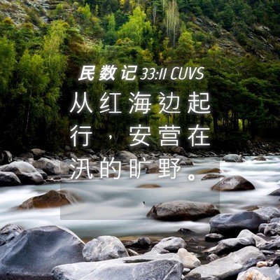 Picture 04 - 民 数 记 33:11 CUVS - 从 红 海 边 起 行 ， 安 营 在 汛 的 - Bible Verse Picture