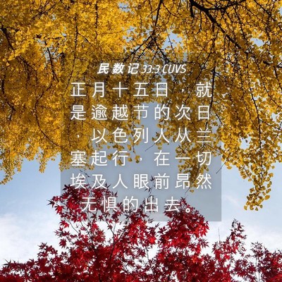 Picture 04 - 民 数 记 33:3 CUVS - 正 月 十 五 日 ， 就 是 逾 越 节 的 - Bible Verse Picture
