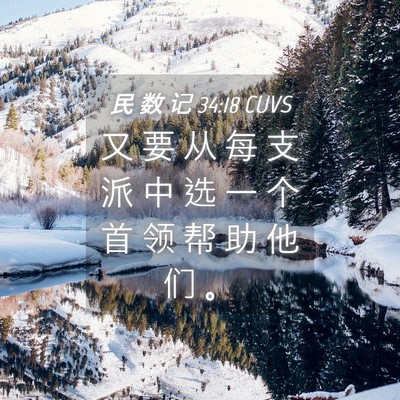 Picture 04 - 民 数 记 34:18 CUVS - 又 要 从 每 支 派 中 选 一 个 首 领 - Bible Verse Picture