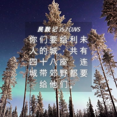 Picture 04 - 民 数 记 35:7 CUVS - 你 们 要 给 利 未 人 的 城 ， 共 有 - Bible Verse Picture