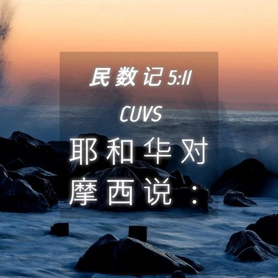 Picture 04 - 民 数 记 5:11 CUVS - 耶 和 华 对 摩 西 说 - Bible Verse Picture