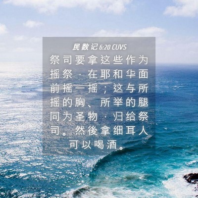 Picture 04 - 民 数 记 6:20 CUVS - 祭 司 要 拿 这 些 作 为 摇 祭 ， 在 - Bible Verse Picture