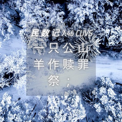 Picture 04 - 民 数 记 7:46 CUVS - 一 只 公 山 羊 作 赎 罪 祭 - Bible Verse Picture