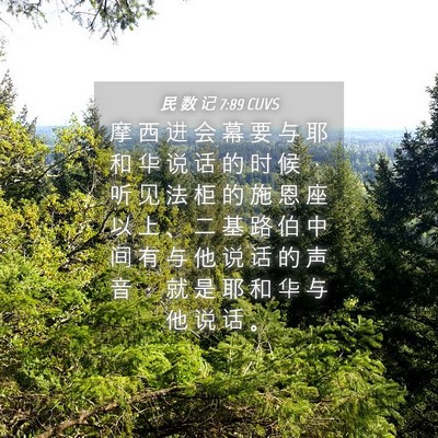 Picture 04 - 民 数 记 7:89 CUVS - 摩 西 进 会 幕 要 与 耶 和 华 说 话 - Bible Verse Picture